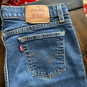 Vintage Levi's Indigo Blue Denim Jeans with Back Pocket Stitching
